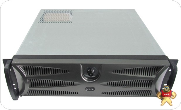 隆丰源3U380工控机箱面板带锁机架式服务器机箱深度（38CM) 