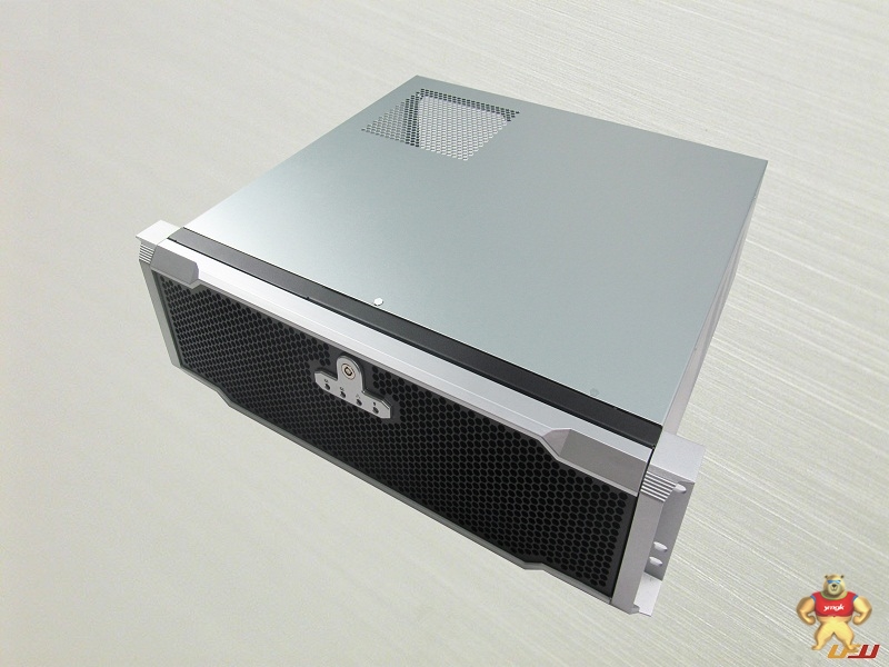隆丰源3U380工控机箱面板带锁多硬盘位ATX标准服务器机箱深度(38CM) 