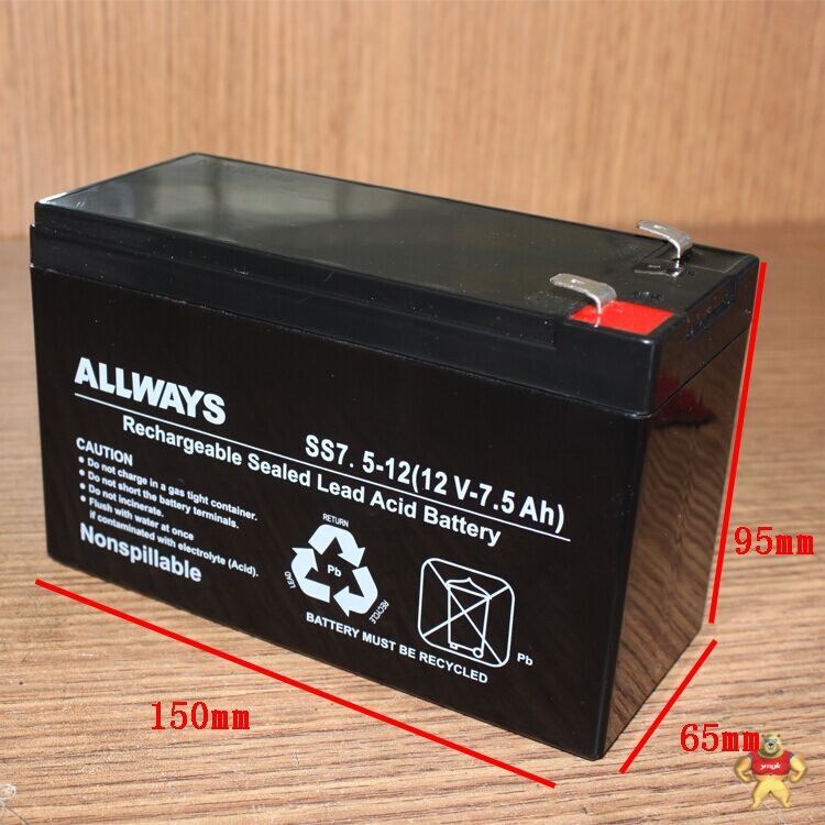 SS7.5-12CSTKups电源专用蓄电池12V7.5AH_ALLWAYS蓄电池12v7.5ah大量现货 ALLWAYS,12v7.5ah,ups电源,ups蓄电池,CSTK电池